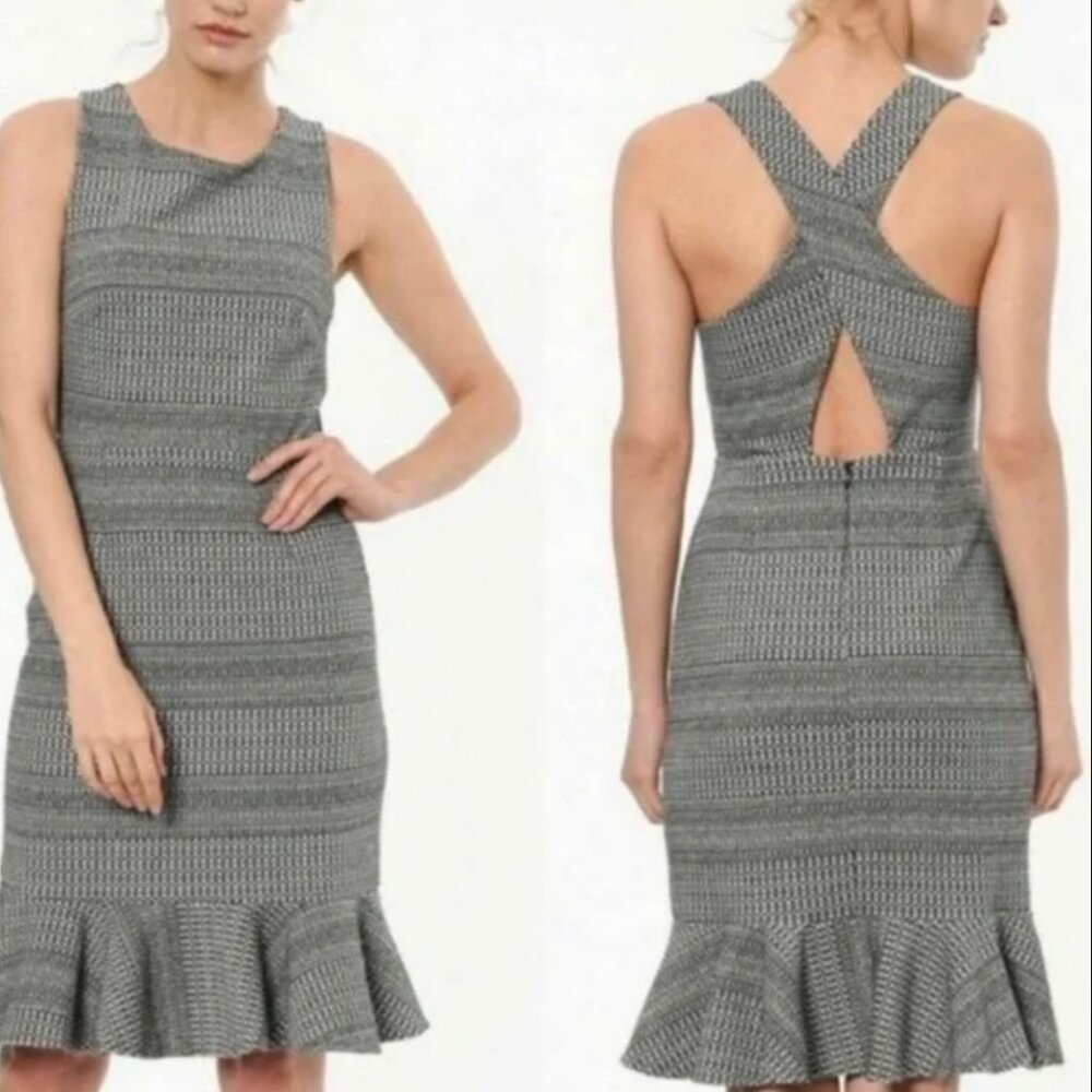 Banana Republic Tweed Peplum Midi Dress